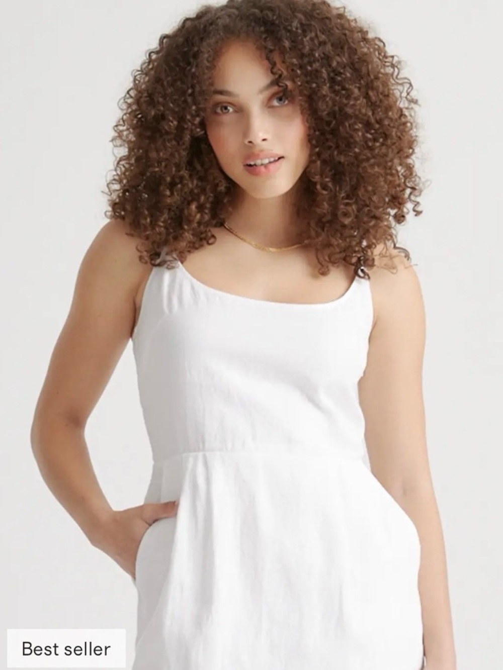 100% European Linen Scoop Neck Midi
Dress - Picture 2 of 10